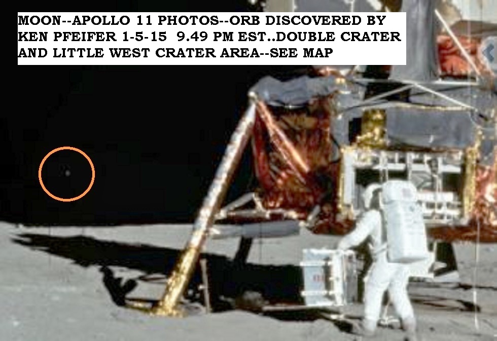 MOON--APOLLO 11 UFO IN BACKGROUND DISCOVERED BY KEN PFEIFER 1-5-15 9.49 PM EST